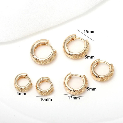 Eco Friendly 18K Gold Plated Multi Small Dot Beads Hoop Earrings Cho Phụ nữ Cô gái 2021