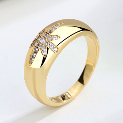 Unisex Alibaba-Online-Shopping Vòng nhẫn Starburst được mạ vàng bằng bạc 925