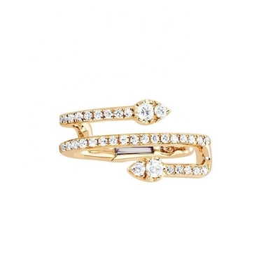 Diamond Teardrop Twist Ear Cuff trong 925 Sterling bạc cho các tùy chọn kết hôn
