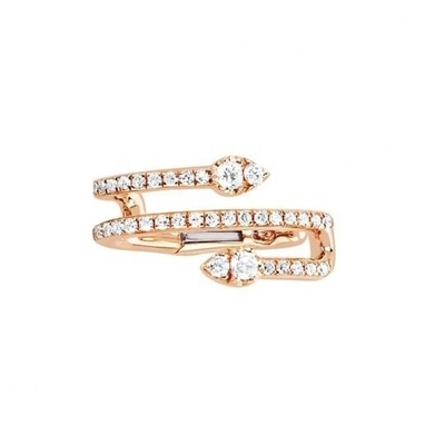 Diamond Teardrop Twist Ear Cuff trong 925 Sterling bạc cho các tùy chọn kết hôn