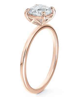 925 Sterling Silver Brazil Tròn Trắng CZ Chiếc nhẫn đính hôn Đồ trang sức