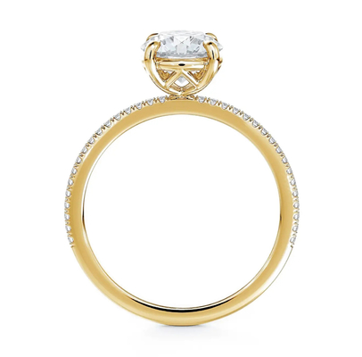 925 Sterling Silver Brazil Tròn Trắng CZ Chiếc nhẫn đính hôn Đồ trang sức