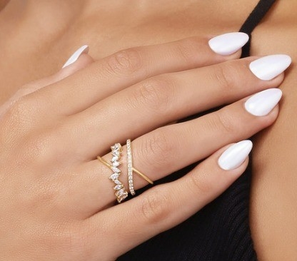 Tuyên bố của Đảng Chiếc nhẫn kim cương bằng bạc Sterling Rhodium