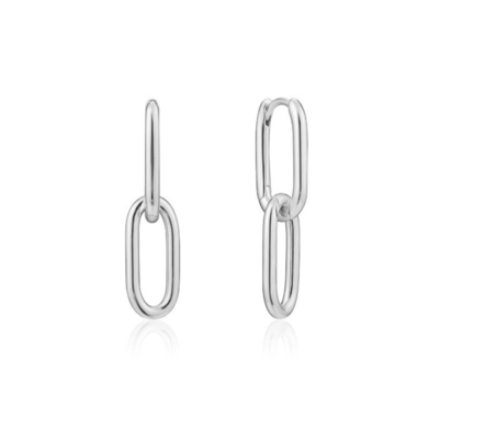 Lễ cưới Đơn giản Bạc Cable Link Stud Bàn tai 30mm Độ cao thiết kế thanh lịch