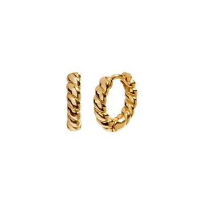 18K vàng tuyên bố Hoop bông tai tuyên bố 925 Sterling bạc bông tai