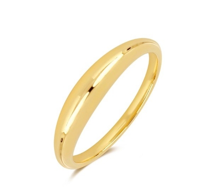 18K vàng phẳng Boho 925 Sterling bạc xếp chồng nhẫn phụ nữ