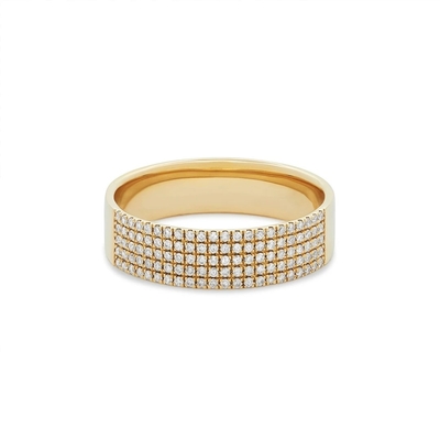 Micron Pave CZ 18K vàng bọc đá quý nhẫn xì gà 925 Sterling bạc