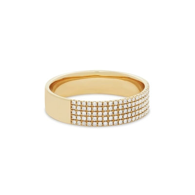 Micron Pave CZ 18K vàng bọc đá quý nhẫn xì gà 925 Sterling bạc