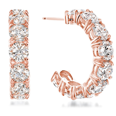Chiếc tai vàng màu trắng CZ Hoop lớn cho dịp kỷ niệm trong 925 Sterling Silver