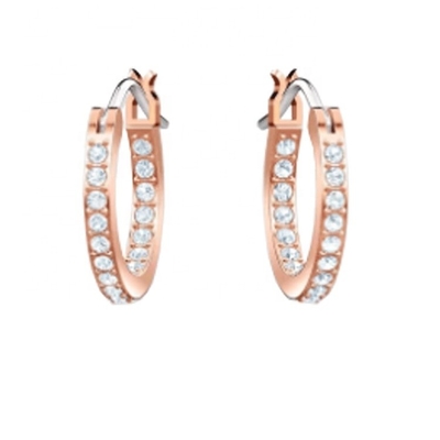 Bàn tai thanh lịch Màu xanh trắng Cz 925 Sterling bạc Dangle Hoop Bàn tai cho phụ nữ
