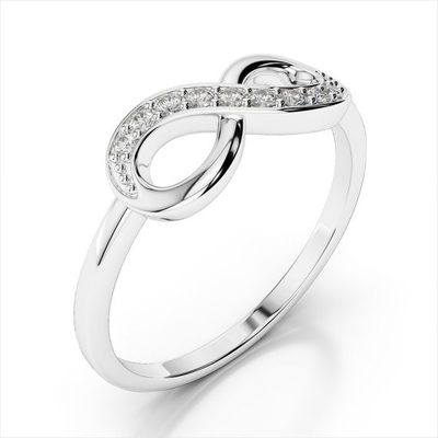 Vòng nhẫn phụ nữ bằng bạc 925 Infinity