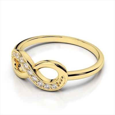 Vòng nhẫn phụ nữ bằng bạc 925 Infinity
