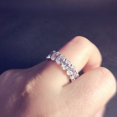 Nhẫn Vĩnh cửu CZ hình bầu dục Nhẫn Vĩnh cửu Vĩnh cửu Vĩnh cửu Vàng