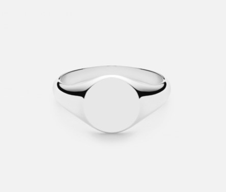 18K vàng bọc ấn khắc tùy chỉnh 925 Sterling bạc Unisex nhẫn trang sức tốt