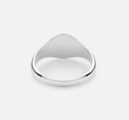 18K vàng bọc ấn khắc tùy chỉnh 925 Sterling bạc Unisex nhẫn trang sức tốt