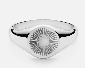 18K vàng bọc ấn khắc tùy chỉnh 925 Sterling bạc Unisex nhẫn trang sức tốt