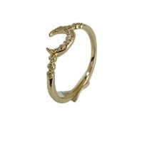Chiếc nhẫn mặt trăng 925 bằng bạc tinh xảo nam giới với 14k 18k 24k vàng từ Brazil 2022