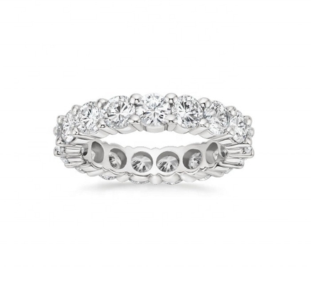 925 Sterling Silver Eternity Bands Ring Rhodium Plated Handmade Rings Công nghệ trang sức