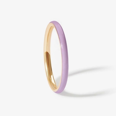 Nhẫn mạ mịn màu hồng 18K vàng ốp 925 Sterling Silver Stacking Rings