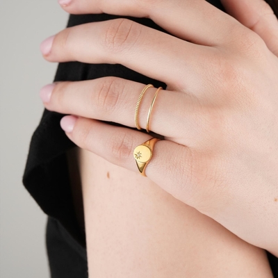 18K vàng Vermeil Hoa hướng dương nhẫn với thiết kế thiểu số trong 925 Sterling bạc