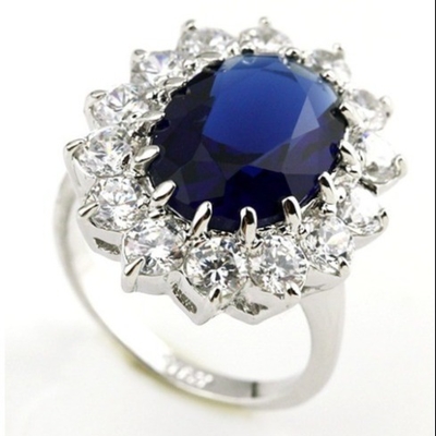 Công chúa Sapphire thiết kế nhẫn dành cho phụ nữ tình yêu quà tặng đá đen tính thích nghi