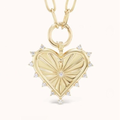 18K vàng trắng CZ nhọn tình yêu trái tim quyến rũ vòng cổ 925 Sterling bạc dây chuyền