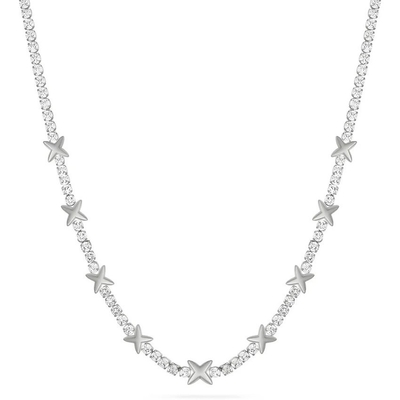 OEM cổ điển đồng Star Anh dây chuyền quần vợt với đá Zircon hình khối rực rỡ