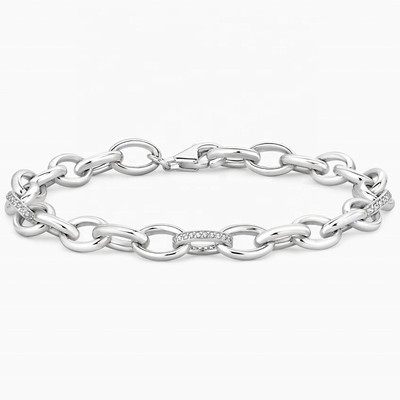 Chick Style Micro Insert Inlay Công nghệ 925 Sterling Silver vàng trắng dây đeo