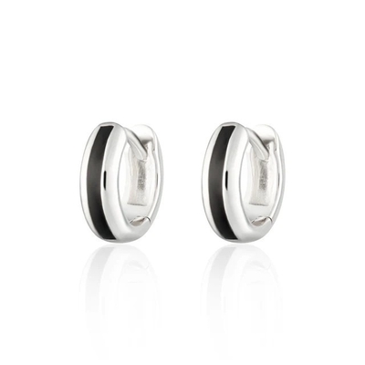 925 Logo tùy chỉnh 18K vàng mạ mịn màu hồng Huggie Bàn tai cho phụ nữ Chick nhìn