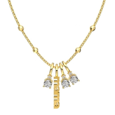 Đeo cổ màu trắng CZ 4mm 925 bạc nữ Đeo cổ đá Zircon Đẹp