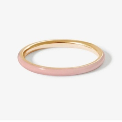 Nhẫn mạ mịn màu hồng 18K vàng ốp 925 Sterling Silver Stacking Rings