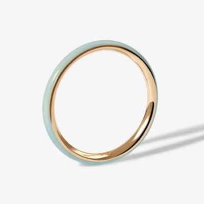 Nhẫn mạ mịn màu hồng 18K vàng ốp 925 Sterling Silver Stacking Rings