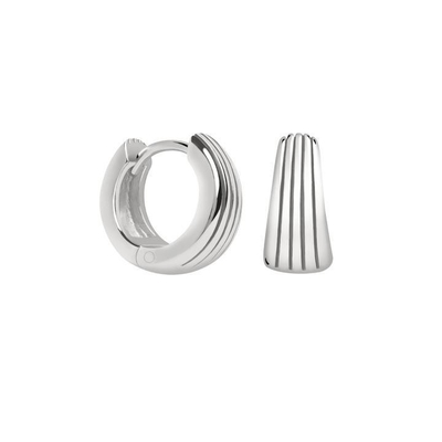 ECO 925 Sterling Silver Huggie Bàn tai vàng trắng được mạ cho lễ kỷ niệm