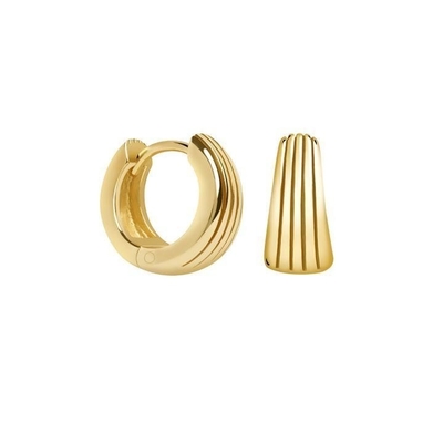 ECO 925 Sterling Silver Huggie Bàn tai vàng trắng được mạ cho lễ kỷ niệm