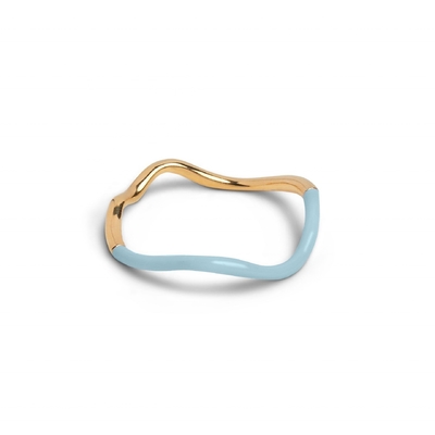 925 Sterling Silver 18k Gold Pink Enamel Band Rings Cho Phụ nữ Cô gái