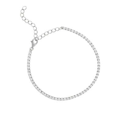 Vàng trắng bọc năm sinh nhật Ngọc lục bảo hình khối Zircon Đeo dây chuyền quần vợt điều chỉnh
