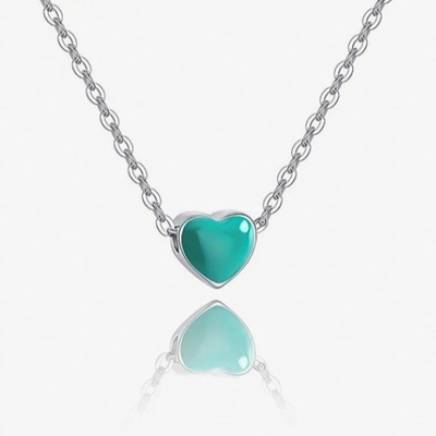 Rhodium bọc trái tim nhỏ màu hồng Ngày Valentine nữ 925 Sterling bạc dây chuyền
