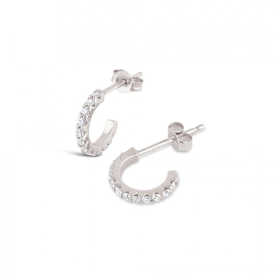 Tay làm 18K vàng mạ Mini Cubic Zircon nhỏ mở vòng đeo tai với Princess Cut