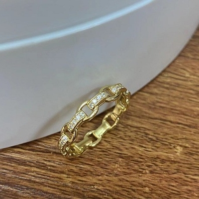 Xích dây chuyền 18K vàng tinh tế cá nhân siêu cổ tích 925 Sterling bạc nhẫn