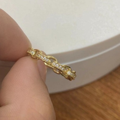 Xích dây chuyền 18K vàng tinh tế cá nhân siêu cổ tích 925 Sterling bạc nhẫn