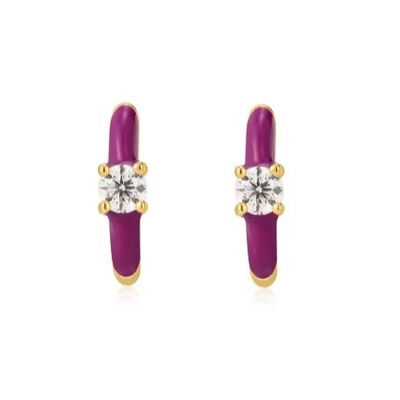 Neon Turquoise Enamel Micro Pave CZ Candy Màu sắc Cô gái Phụ nữ Bàn tai thân thiện với môi trường Có