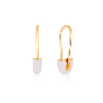 925 Sterling Silver Phụ nữ thời trang Mũi pin trang trí bằng kết thúc nhỏ màu xanh lá cây