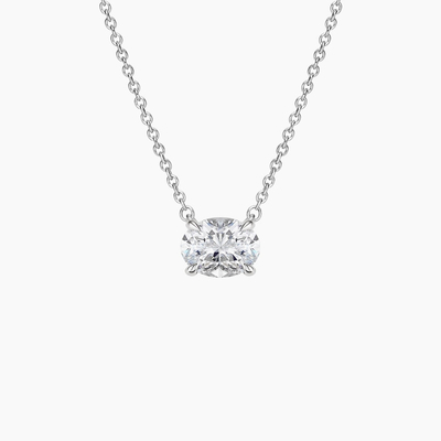 Xương hình bầu dục cắt 5A Trắng hình khối Zirconia Đá đá quý lấp lánh Anh dây chuyền cho phụ nữ đồ trang sức cổ điển