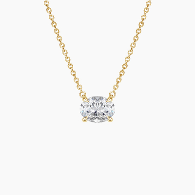 Xương hình bầu dục cắt 5A Trắng hình khối Zirconia Đá đá quý lấp lánh Anh dây chuyền cho phụ nữ đồ trang sức cổ điển
