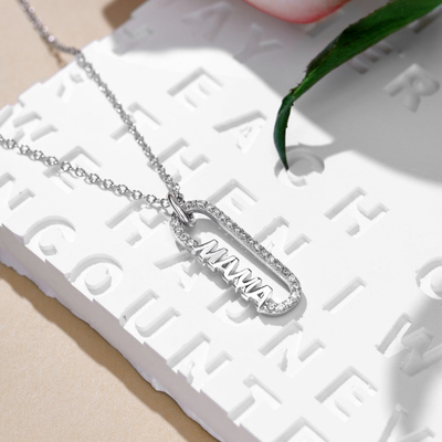 18k vàng mẹ clip dây chuyền dây chuyền trong 925 Sterling bạc