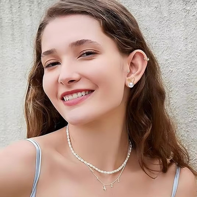 Thỏ Phục sinh Mũi tai ngọc trai Đẹp Zircon Studs Thỏ cà rốt Quý vị ngọt ngào đồ trang sức quà tặng