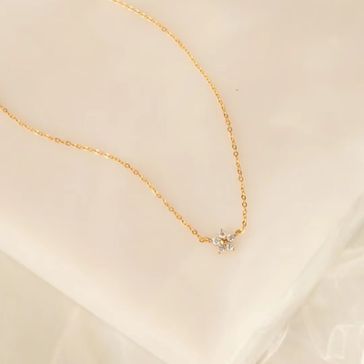 Đàn bà OEM / ODM 925 Sterling bạc vòng cổ không có đá chính