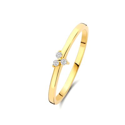 925 Sterling Silver Gold Plated CZ Chiếc nhẫn hoa sen cho phụ nữ