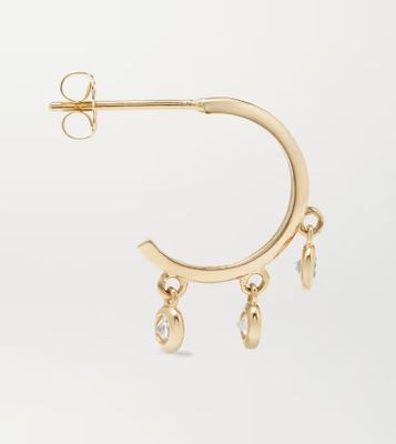 14K vàng bọc đồng Hoop Bàn tai với Zircon Bezel thiết lập