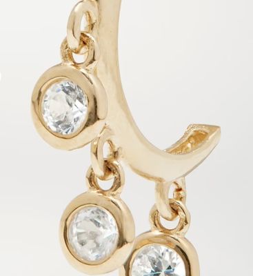 14K vàng bọc đồng Hoop Bàn tai với Zircon Bezel thiết lập